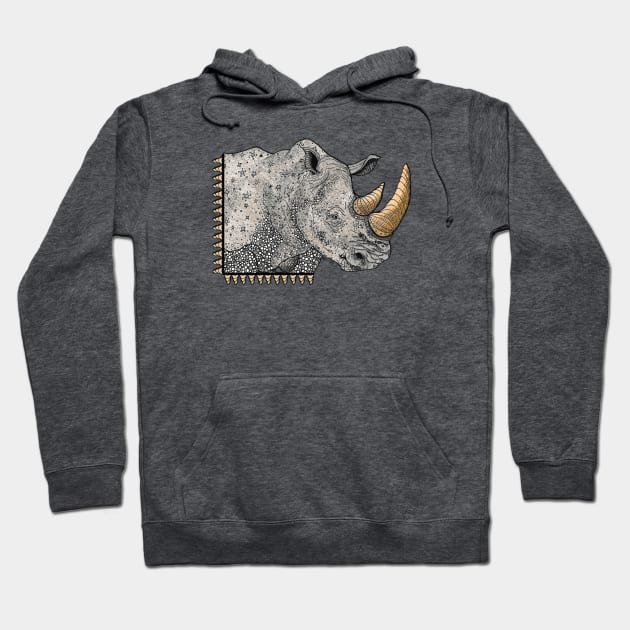 Rhinoceros Totem Animal Hoodie by FreeSpiritMeg